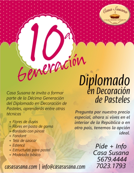 Diplomado en decoracion de pasteles 10 generacion